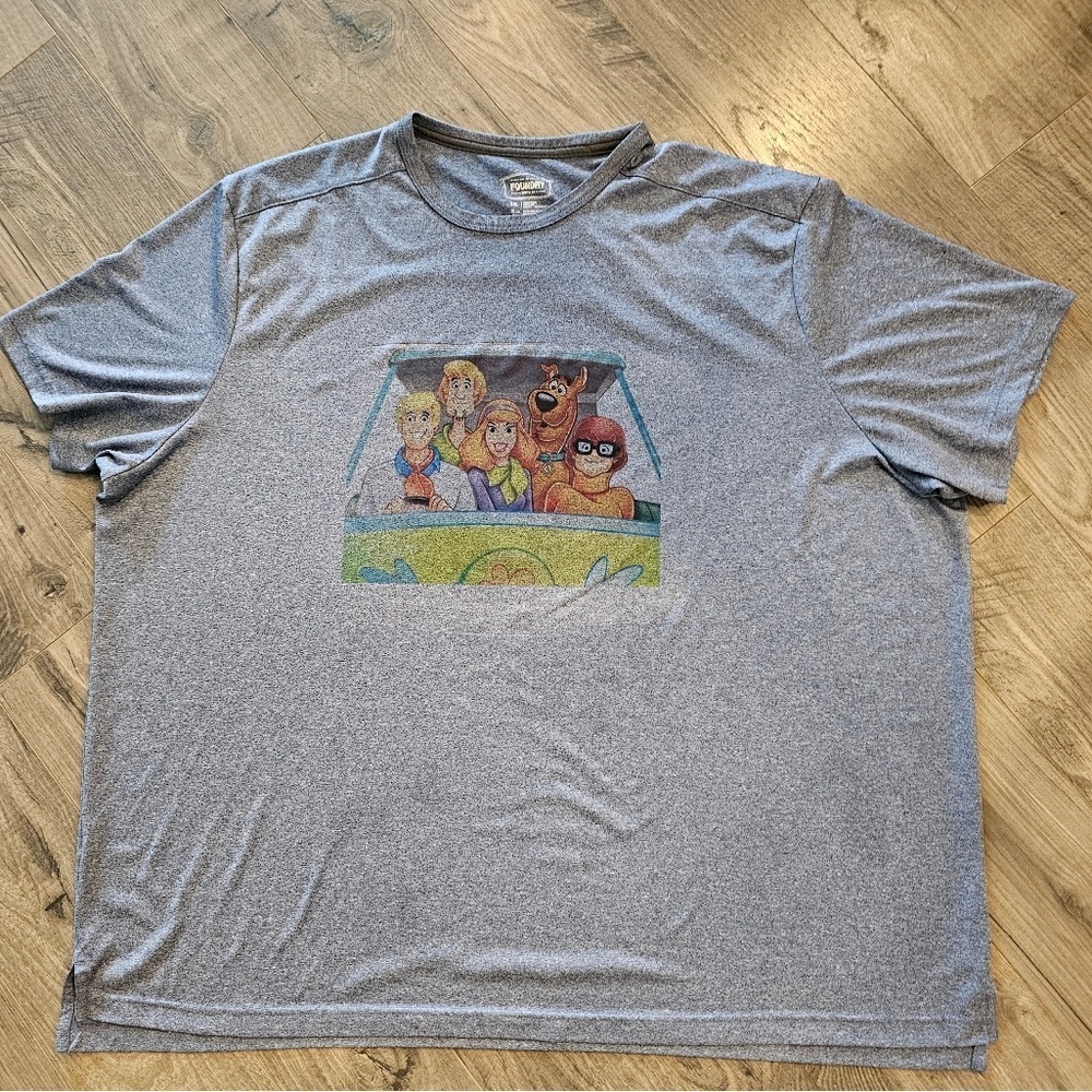 3XL Gray T-Shirt Scooby Doo Cartoon‎ Character Print Warner Bro Retro 60s 70s 80